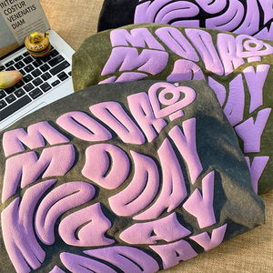 Puff Print T -Shirt Manufacturer <b>Box</b> Fit Vintage Acid Wash 100% Cotton Oversized <b>Drop</b> Shoulder T- Shirt - Product Image 2