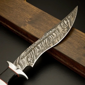 Cuchillo de Caza Bowie de Acero de Damasco Forjado a Mano de Alta Durabilidad con Mango MICRTA - OEM/ODM Personalizable - Garantía de 3 Años - TARJ - Product Image 4