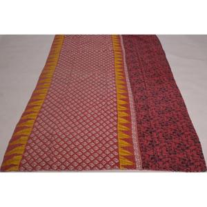 Floral Kantha <b>Quilt</b> Boho Cotton <b>Throw</b> Handmade Indian Vintage Reversible Blanket Bedspread Rustic Decor - Product Image 3