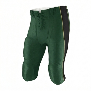 Ensemble de maillots de football américain personnalisés pour hommes, col en V, manches courtes, maille verte et or, numéro 24, uniformes respirants - Product Image 3