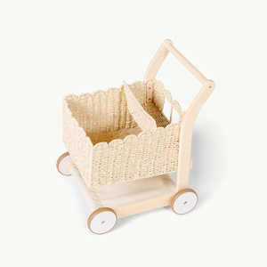 Chariot pour jouets d'enfants, nouveau design, forme adorable, en jonc de mer avec base en bois, au meilleur prix, fabriqué au Vietnam, pour le cadeau de votre enfant. - Product Image 3