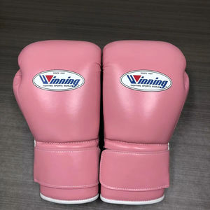 Professional Custom Pink <b>Velcro</b> Winning Boxing Gloves Professional Made of Strong Genuine Leather Custom Sizes with Low Price - Product Image 1