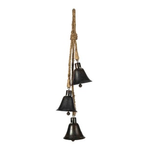 Campanas Metálicas Hechas a Mano, Estilo Rústico, Decoración Colgante, Forma Redonda, Uso en Interiores y Exteriores - Product Image 3