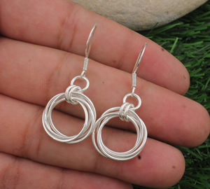 Handmade 925 <b>Sterling</b> <b>Silver</b> Turquoise <b>Wire</b> Wrapped Drop Earrings Artisan Crafted Luxury Jewelry for Women Party Wholesale - Product Image 1