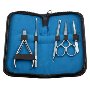 KOUNAIN Kit de manucure pédicure professionnel en acier inoxydable avec étui en cuir coupe-ongles ciseaux ensemble de beauté pour femmes - Product Image 1