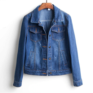 Women's Autumn Washed <b>Denim</b> <b>Jacket</b> Modern Fashion Casual Style Breathable Everyday Comfort <b>Cropped</b> Fit Durable Stitching Custom - Product Image 1