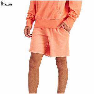 Ensemble d'été sans manches 100 % coton à col ras du cou pour homme - Style formel, tissu tricoté 280 g/m² respirant, short - Product Image 1