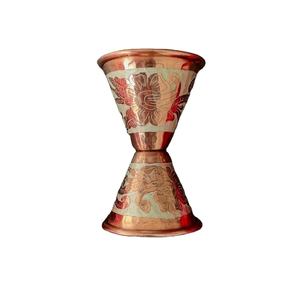 Ensemble de jiggers à cocktail en métal peints à la main avec motif tribal, tasses à mesurer double face pour barman et bar à domicile - Product Image 2