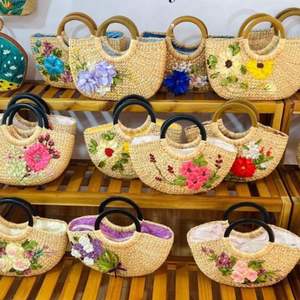 Bolso Tejido a Mano de Jacinto de Agua con Diseño de Rayas de Perlas, Ideal para Compras y Playa, Ligero y Transpirable, ¡Gran Venta 2026! - Product Image 5