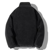 Veste polaire tactique Sherpa épaisse et chaude pour homme, personnalisable avec logo, idéale pour l'hiver et le travail en extérieur, avec fermeture éclair et imprimé dessin animé