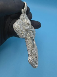 Pendentif Croix Iced Out en Moissanite VVS, Pendentif Personnalisé, Bijoux Hip Hop, Pendentif Religieux, Bijoux Chrétiens en Argent 925 - Product Image 3