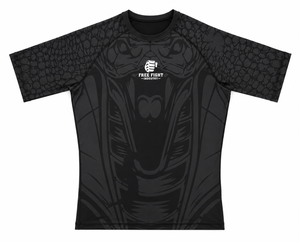 Camiseta de Compresión de Manga Corta para Hombre, Estilo Free Fight, Color Negro, Impresión por Sublimación, Secado Rápido, Spandex y Poliéster - Product Image 5