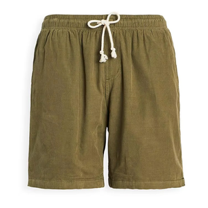 Shorts décontractés unisexes, nouveau style, vert olive, légers, en coton, taille élastique, cordon de serrage, respirants, pour l'été - Product Image 1