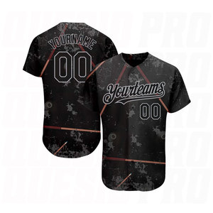 เสื้อเบสบอลแท้ลายพิมพ์ 3 มิติสีดำเทาแบบกำหนดเองสำหรับบิลเลียดสนุกเกอร์ 8 บอล - Product Image 1