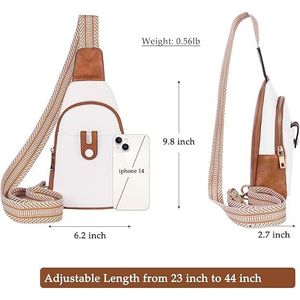 Borsa a tracolla da donna in pelle alla moda, piccola borsa a tracolla mini marsupio da petto/cintura per viaggi - Product Image 2