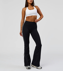 OEM Wholesale Direct Factory Custom Logo Soft High Waisted Yoga <b>Leggings</b> <b>Flare</b> Pants for Athletic Running Women's <b>Leggings</b> - Product Image 6