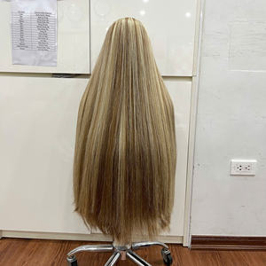 Peluca de cabello humano liso, la más vendida, color piano natural, con cierre de encaje central, estilo suave, para mujer, cabello virgen, proveedor. - Product Image 5