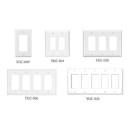 En stock – Plaque murale approuvée selon la norme américaine, 1/2/3 postes, style américain, en plastique PC, pour cache-prise électrique