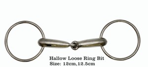 Bocado de Anillas Sueltas Premium para Equitación con Boquilla de Goma, Construcción de Latón Hueco y Hierro Dulce, Servicios OEM y ODM - Product Image 2