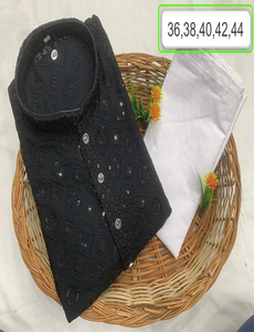 Ensemble kurta et pyjama pour homme en tissu rayonne, vêtements ethniques conçus pour les cérémonies, les fêtes et les occasions festives quotidiennes. - Product Image 4