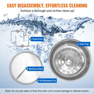 Asador Vertical Eléctrico de 2 Quemadores y 13 Libras de Capacidad, Máquina de Shawarma Gyr, Cocedor de 122-572 F para Pollo y Shawarma - Product Image 4