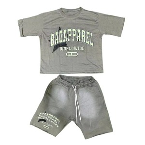 Conjunto de Camisa y Pantalones Cortos Estampados de Moda de Verano al por Mayor, Trajes Deportivos Transpirables de Poliéster y Algodón con Corte Regular - Product Image 5