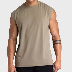 OEM Custom Ribbing Sleeveless Running Tank Tops <b>Cheap</b> Price Men Tank Top Cotton Spandex Sleeveless T-shirts Homme Tank Top - Product Image 2