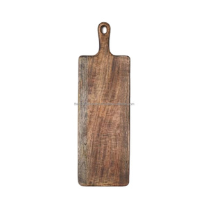 Grande planche à découper en acacia, finition naturelle, plateau à pizza et à fromage, passe au lave-vaisselle, écologique, facile à nettoyer, faite à la main - Product Image 1