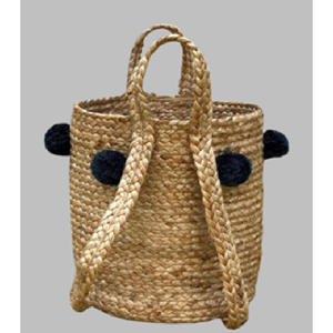 Panier artisanal durable au design élégant – Organisateur en jute naturel pour étagères, armoires et présentoirs de table - Product Image 1