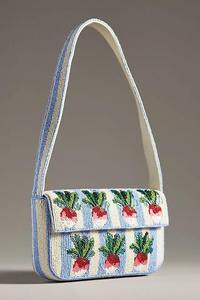 Bolso de mano clásico hecho a mano con diseño de rábano y cuentas |   Pulsera de Lujo con Cuentas de Semillas y Patrón Vegetal para Mujer |   Bolso de Mano Artesanal Personalizado en Colores Mixtos - Product Image 6