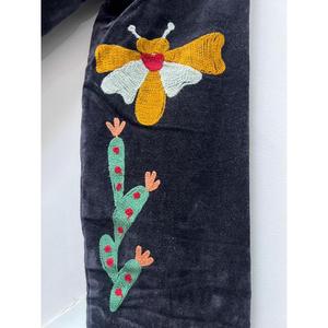 Chemise de nuit en velours Suzani faite à la main, best-seller, brodée, couleur personnalisée, élégante, de haute qualité, respirante, douce, textile ouzbek - Product Image 2