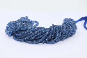 ลูกปัดไคยาไนต์เหลี่ยมเพชรพลอยเทียม4-6มม. ไคยาไนต์ธรรมชาติสำหรับทำเครื่องประดับอัญมณีหลวม - Product Image 2