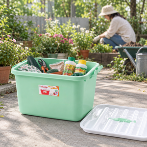 Commercial Grade 20L Plastic Storage Box Bulk Set Snap-Lid Handles Multi-Purpose Organizer <b>Bin</b> Supplier B2B Wholesale - Product Image 1