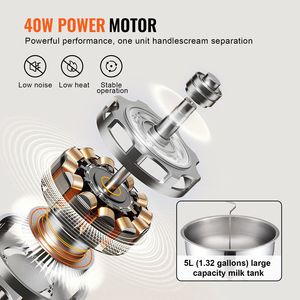 Separatore Elettrico per Crema in Acciaio Inox 304, Produzione 100L/H, 10500 Giri/Min, Separatore per Latte di Capra, Macchina Centrifuga per Lavorazione Lattiero-Casearia - Product Image 3
