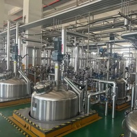 Grands réservoirs de fermentation pressurisés en acier inoxydable 304/316 contrôlés par PLC, bioréacteur industriel, pompe, moteur, cuve sous pression