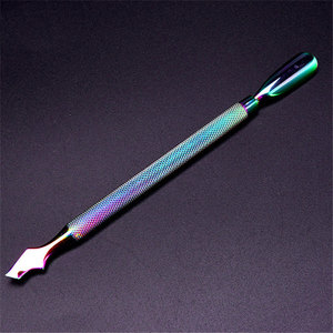 Dual-End Design Rainbow-Colored Stainless Steel Cuticle Pushers Manicures Pedicures Non-Slip Handle Tools - Product Image 5