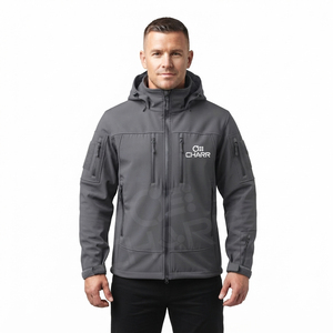 Chaqueta Softshell Táctica Impermeable y Transpirable para Hombre, Personalizada con Logotipo, para Senderismo - Product Image 1