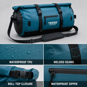 Terzo <b>Sports</b> Nylon Duffel <b>Bag</b> 30-40L Water Resistant Adjustable Strap Unisex <b>Outdoor</b> Casual Fitness <b>Bag</b> - Product Image 5