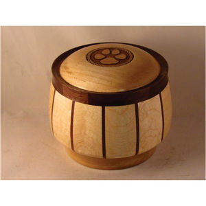 Premium Wooden Pet Cremation Urn <b>Box</b> with Paw Print Inlay Small Dog Cat Ashes Storage <b>Keepsake</b> Memorial Urns Wholesale Wood Urns - Product Image 1