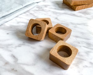 Handcrafted Wooden Napkin <b>Ring</b> Wholesale Price Handmade Napkin Holder Set for Dining Table Decor and Events - Product Image 3