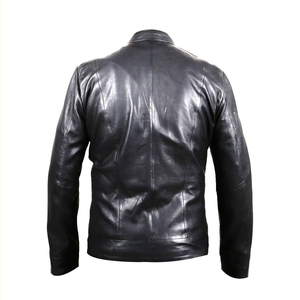 Blouson en cuir PU rétro pour homme, nouvelle collection printemps, style motard avec poches, vente en gros - Product Image 4