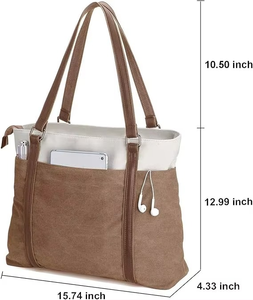 Nouveauté, grand sac fourre-tout en toile réutilisable à logo personnalisé, très vendu, pour femmes, design de logo personnalisé - Product Image 1