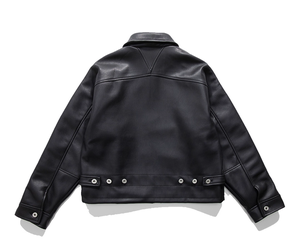 Blouson de motard en cuir véritable pour homme, veste de moto, vêtement d'extérieur de mode haut de gamme, fabricant OEM ODM à marque privée - Product Image 5