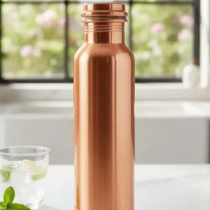 <b>Copper</b> water <b>bottle</b> designed for pure <b>drinking</b> experience reusable eco metal drinkware for clean hydration and daily wellness - Product Image 1