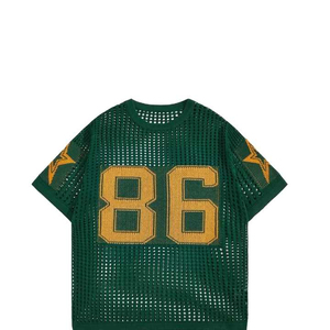 Camiseta Deportiva Personalizada al por Mayor para Fanáticos de Deportes Americanos, Estilo Vintage, Fabricante OEM ODM, Poliéster Corto - Product Image 1