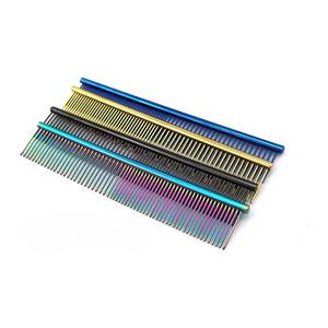 Fine & Coarse <b>Tooth</b> Comfort Grip Comb Multi-Purpose Fur <b>Cleaning</b> and Styling Comb Loose Hair Reduction Undercoat Comb - Product Image 3