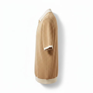 Suéter de punto para hombre OEM, nuevo, con puntadas invisibles, de mezcla de algodón, a la moda, con botones, estilo polo, para negocios. - Product Image 3