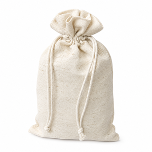 Hemp <b>Drawstring</b> Bag Natural Color Gift Craft Storage <b>Pouch</b> Reusable Eco Friendly Solid Pattern Custom branding screen printing - Product Image 1