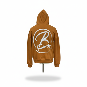 Sweat à capuche zippé Blossom unisexe, marron noir ombré, en molleton de coton, décontracté, pour l'automne, disponible en plusieurs couleurs - Product Image 2