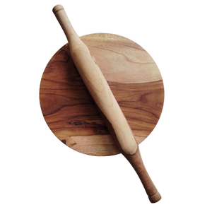 Rouleau à pâtisserie artisanal en bois à motif étoile, écologique, de qualité supérieure, Chakla Belan pour cuisine professionnelle, hôtel, cuisson - Product Image 1